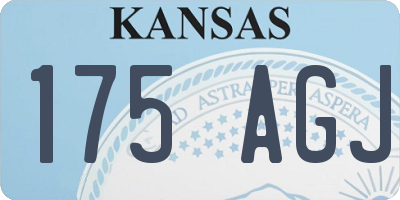 KS license plate 175AGJ
