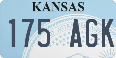 KS license plate 175AGK