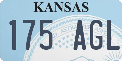 KS license plate 175AGL