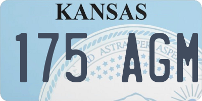 KS license plate 175AGM