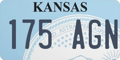 KS license plate 175AGN