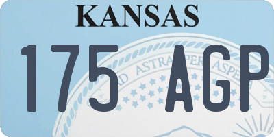KS license plate 175AGP