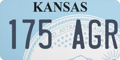 KS license plate 175AGR