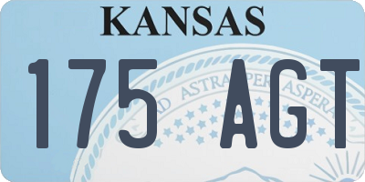 KS license plate 175AGT