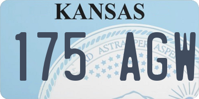 KS license plate 175AGW