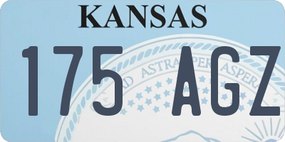 KS license plate 175AGZ