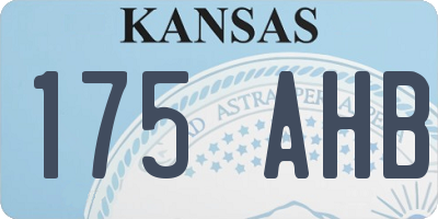 KS license plate 175AHB