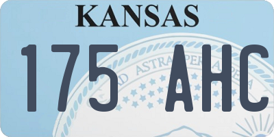 KS license plate 175AHC