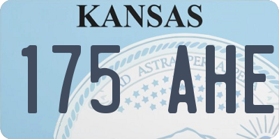 KS license plate 175AHE