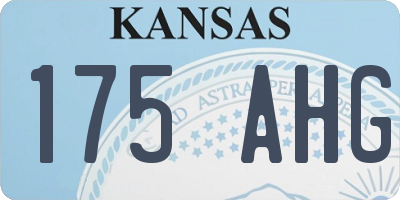 KS license plate 175AHG
