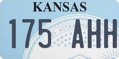 KS license plate 175AHH