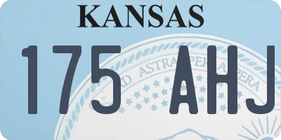 KS license plate 175AHJ