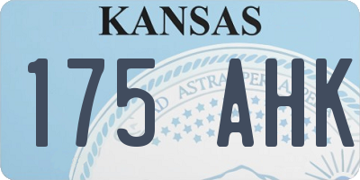 KS license plate 175AHK