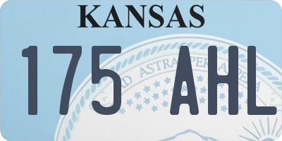 KS license plate 175AHL