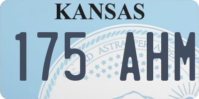 KS license plate 175AHM