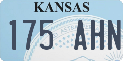 KS license plate 175AHN