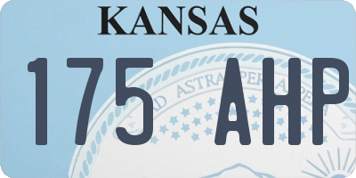 KS license plate 175AHP