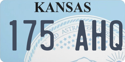 KS license plate 175AHQ