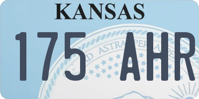 KS license plate 175AHR