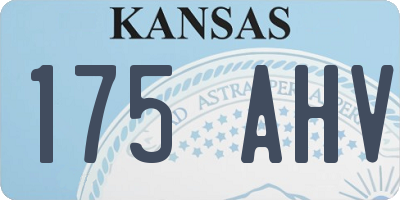 KS license plate 175AHV