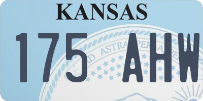 KS license plate 175AHW