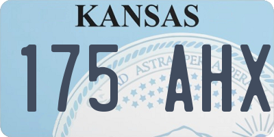 KS license plate 175AHX