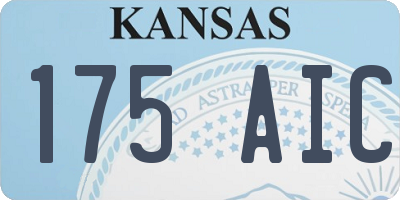 KS license plate 175AIC