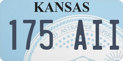 KS license plate 175AII