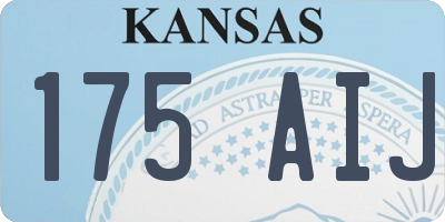 KS license plate 175AIJ