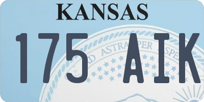 KS license plate 175AIK