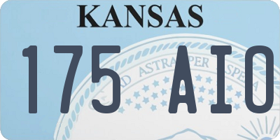 KS license plate 175AIO