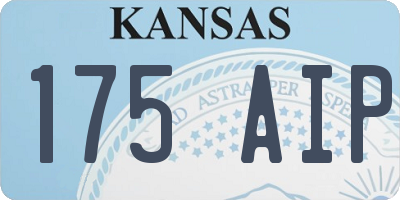 KS license plate 175AIP