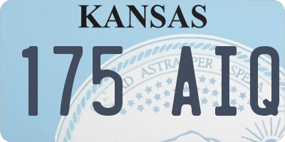 KS license plate 175AIQ
