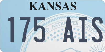 KS license plate 175AIS