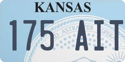KS license plate 175AIT