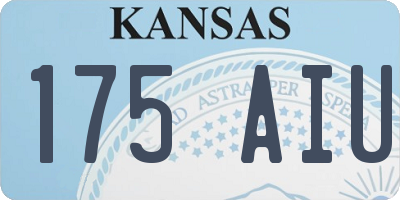 KS license plate 175AIU