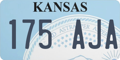 KS license plate 175AJA