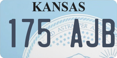 KS license plate 175AJB