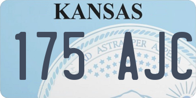 KS license plate 175AJC