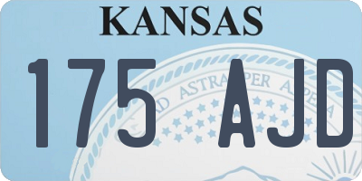 KS license plate 175AJD