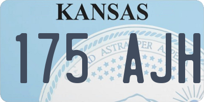 KS license plate 175AJH