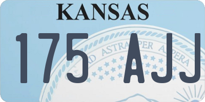 KS license plate 175AJJ