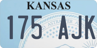KS license plate 175AJK