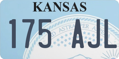 KS license plate 175AJL