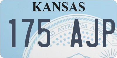 KS license plate 175AJP