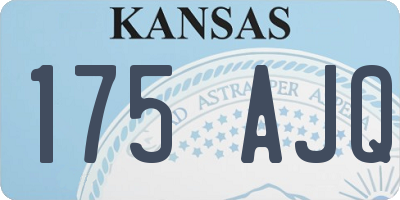 KS license plate 175AJQ