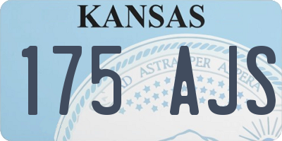 KS license plate 175AJS