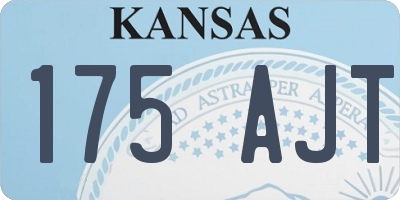 KS license plate 175AJT