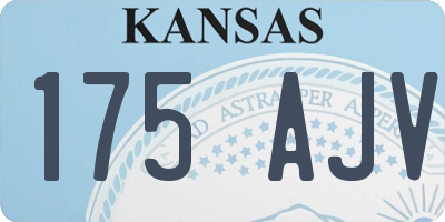KS license plate 175AJV