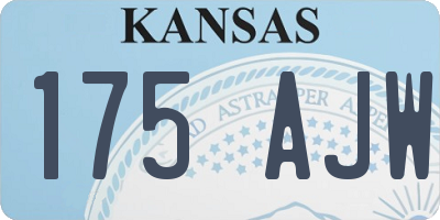 KS license plate 175AJW